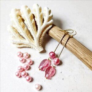 Unique + Sexy! OOAK Red Fish Fishing Dangle Earrings | Mermaid Approved